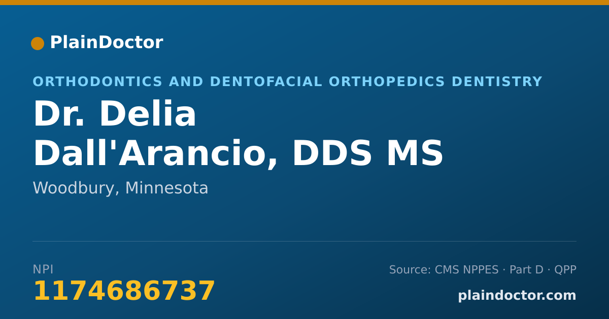 Shareable card for Delia Dall'Arancio, DDS MS - Orthodontics and Dentofacial Orthopedics Dentistry, Woodbury, MN