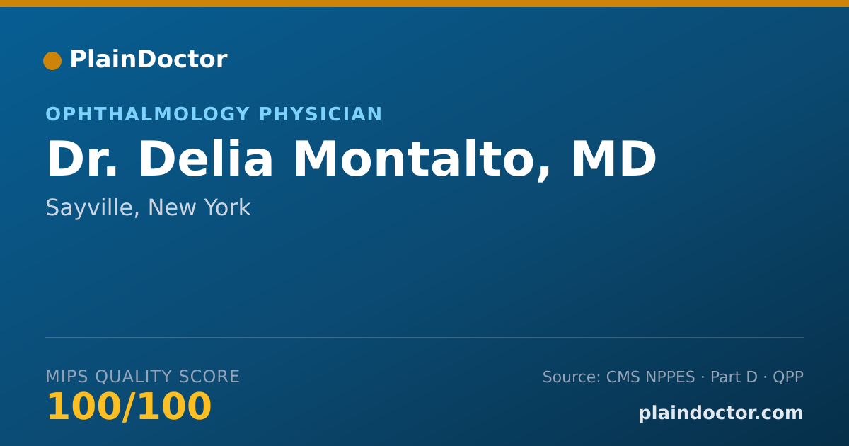 Shareable card for Delia Montalto, MD - Ophthalmology Physician, Sayville, NY