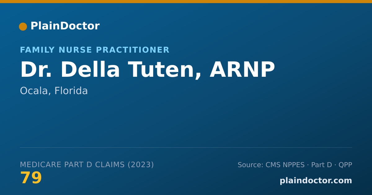Shareable card for Della Tuten, ARNP - Family Nurse Practitioner, Ocala, FL