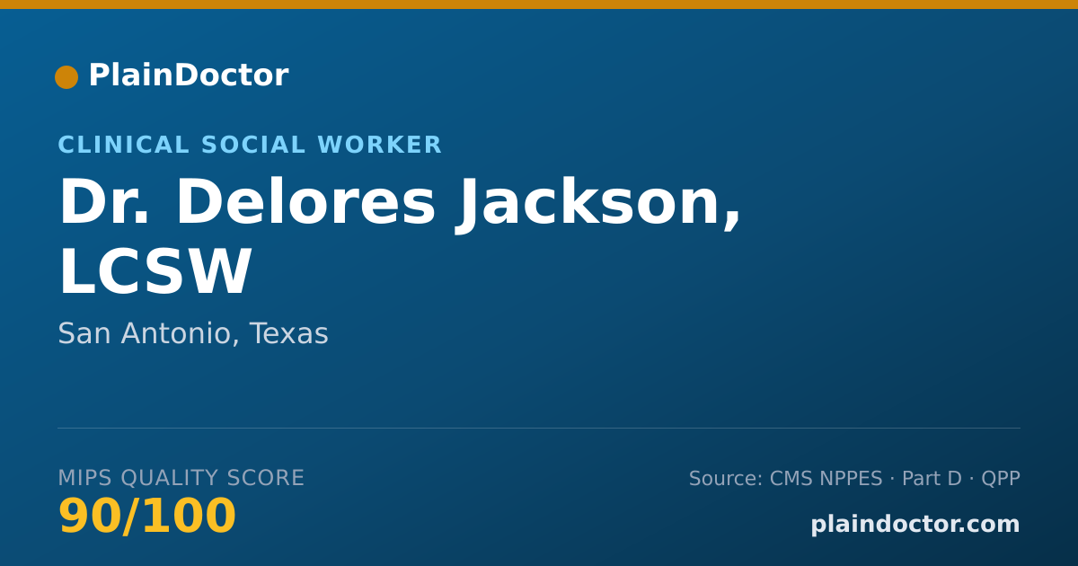 Shareable card for Delores Jackson, LCSW - Clinical Social Worker, San Antonio, TX
