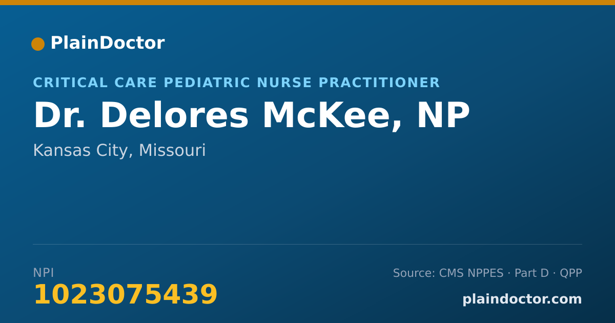 Shareable card for Delores McKee, NP - Critical Care Pediatric Nurse Practitioner, Kansas City, MO