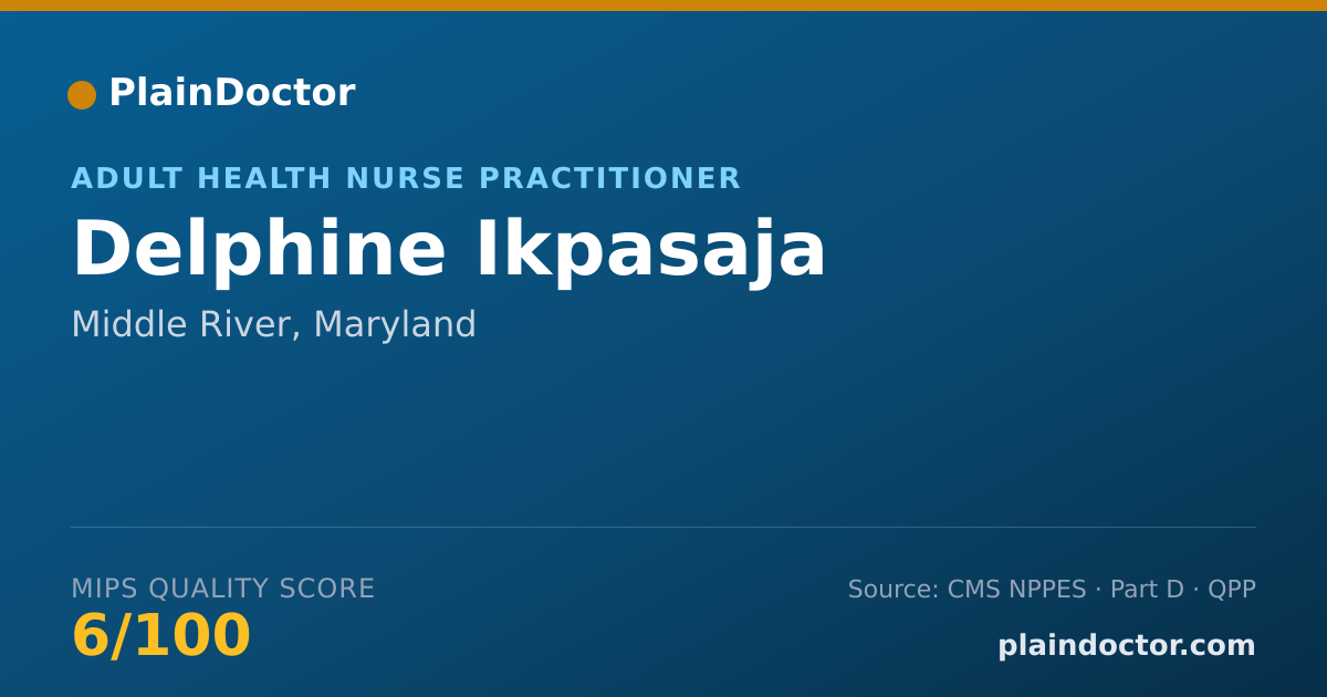 Shareable card for Delphine Ikpasaja - Adult Health Nurse Practitioner, Middle River, MD