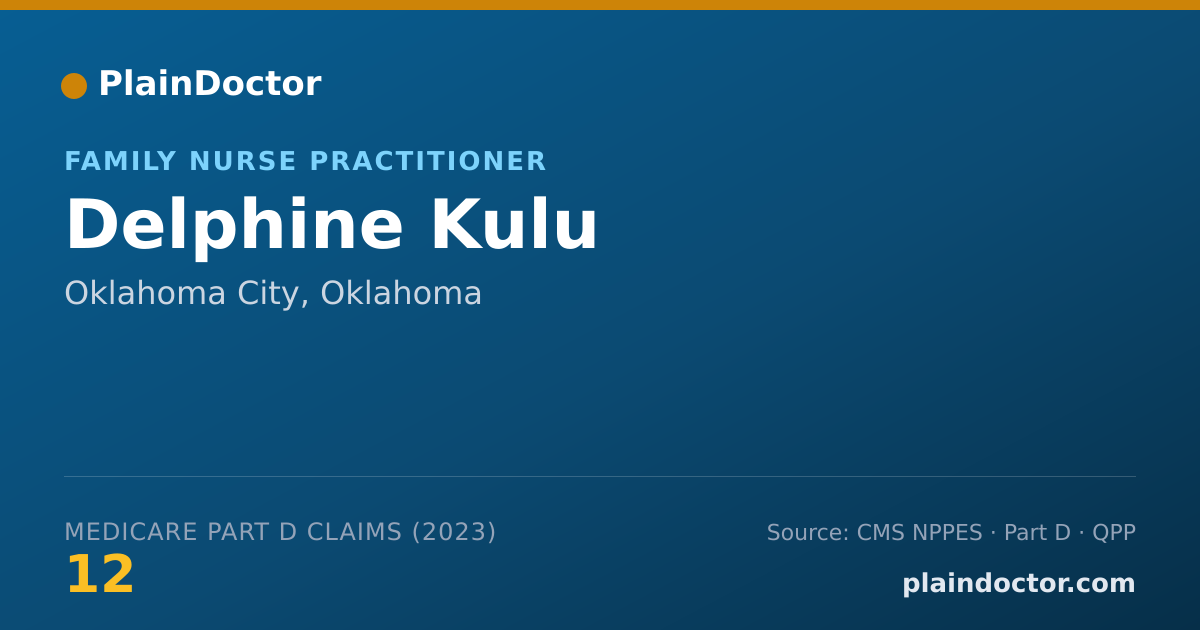 Shareable card for Delphine Kulu - Family Nurse Practitioner, Oklahoma City, OK