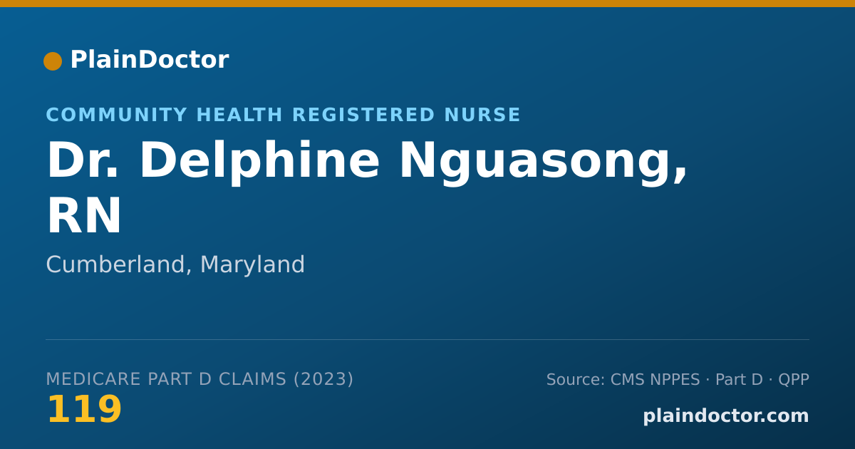 Shareable card for Delphine Nguasong, RN - Community Health Registered Nurse, Cumberland, MD