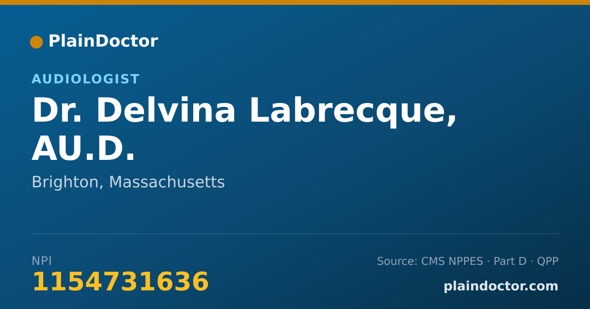 Shareable card for Delvina Labrecque, AU.D. - Audiologist, Brighton, MA