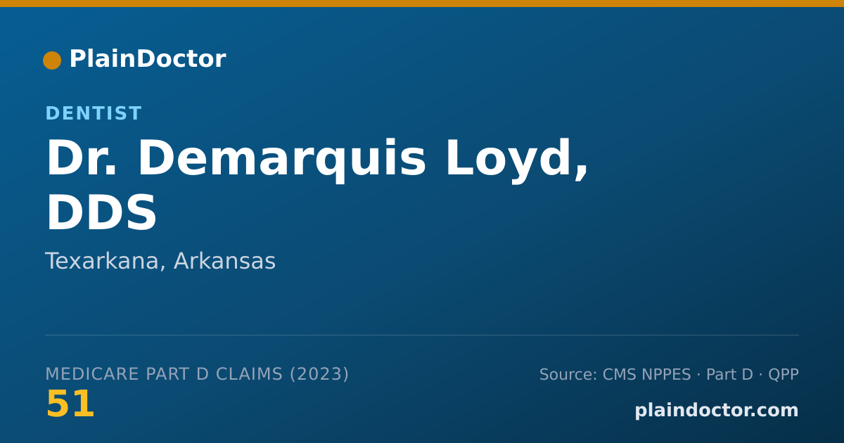 Shareable card for Demarquis Loyd, DDS - Dentist, Texarkana, AR