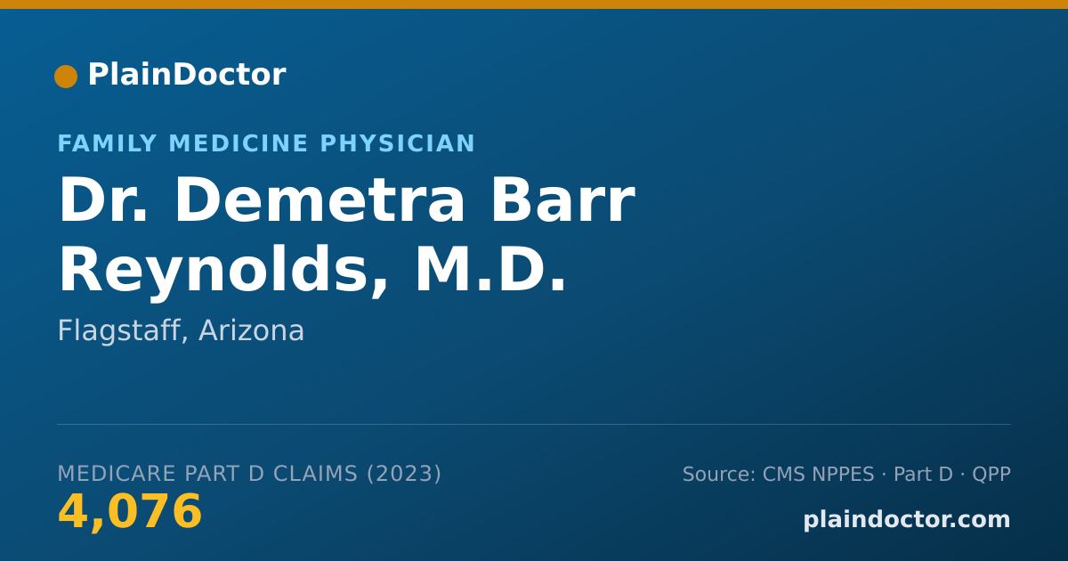 Shareable card for Demetra Barr Reynolds, M.D. - Family Medicine Physician, Flagstaff, AZ