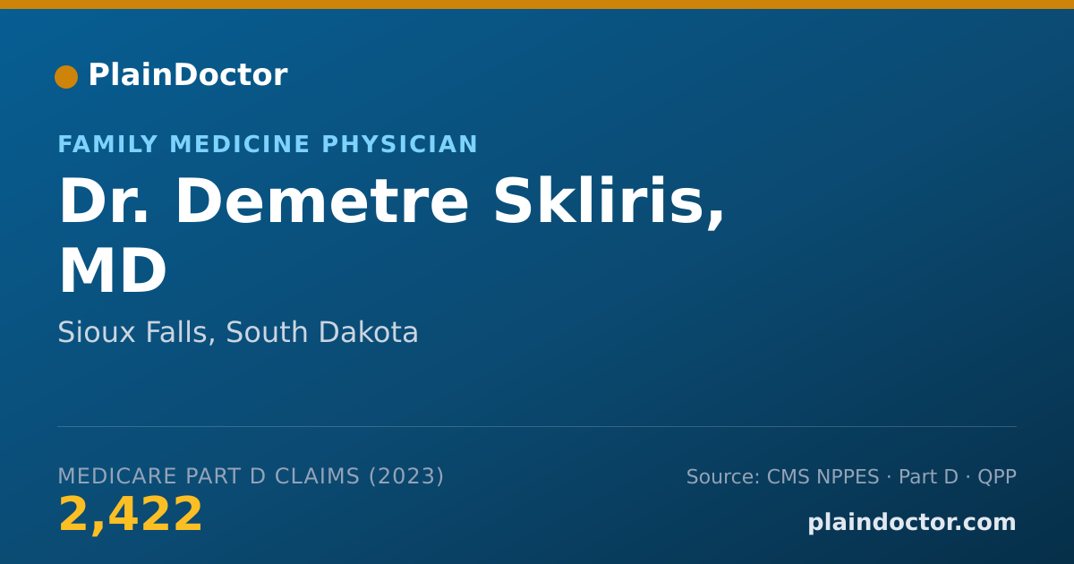 Shareable card for Demetre Skliris, MD - Family Medicine Physician, Sioux Falls, SD