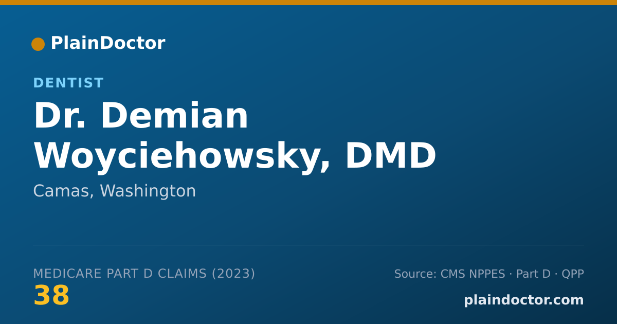Shareable card for Demian Woyciehowsky, DMD - Dentist, Camas, WA