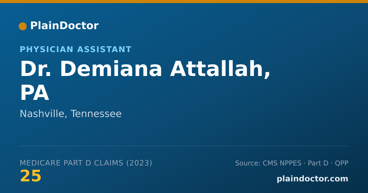 Shareable card for Demiana Attallah, PA - Physician Assistant, Nashville, TN
