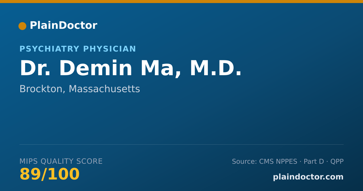 Shareable card for Demin Ma, M.D. - Psychiatry Physician, Brockton, MA