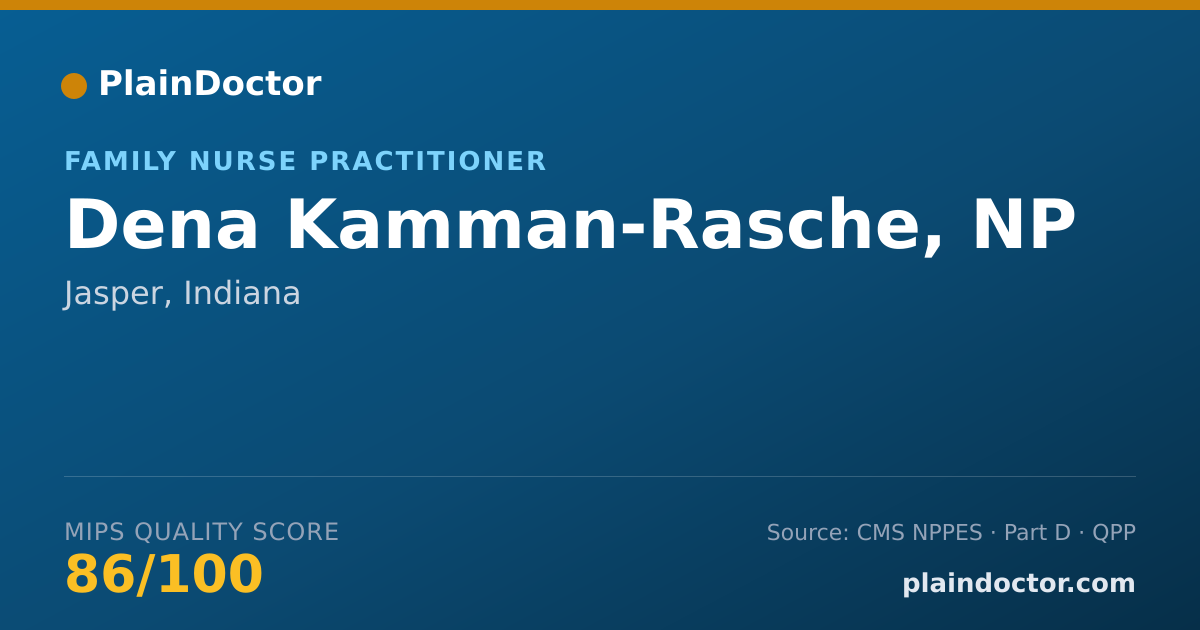 Shareable card for Dena Kamman-Rasche, NP - Family Nurse Practitioner, Jasper, IN