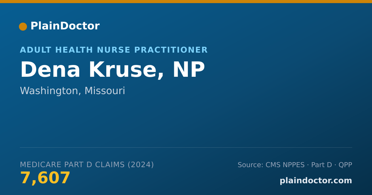 Shareable card for Dena Kruse, NP - Adult Health Nurse Practitioner, Washington, MO