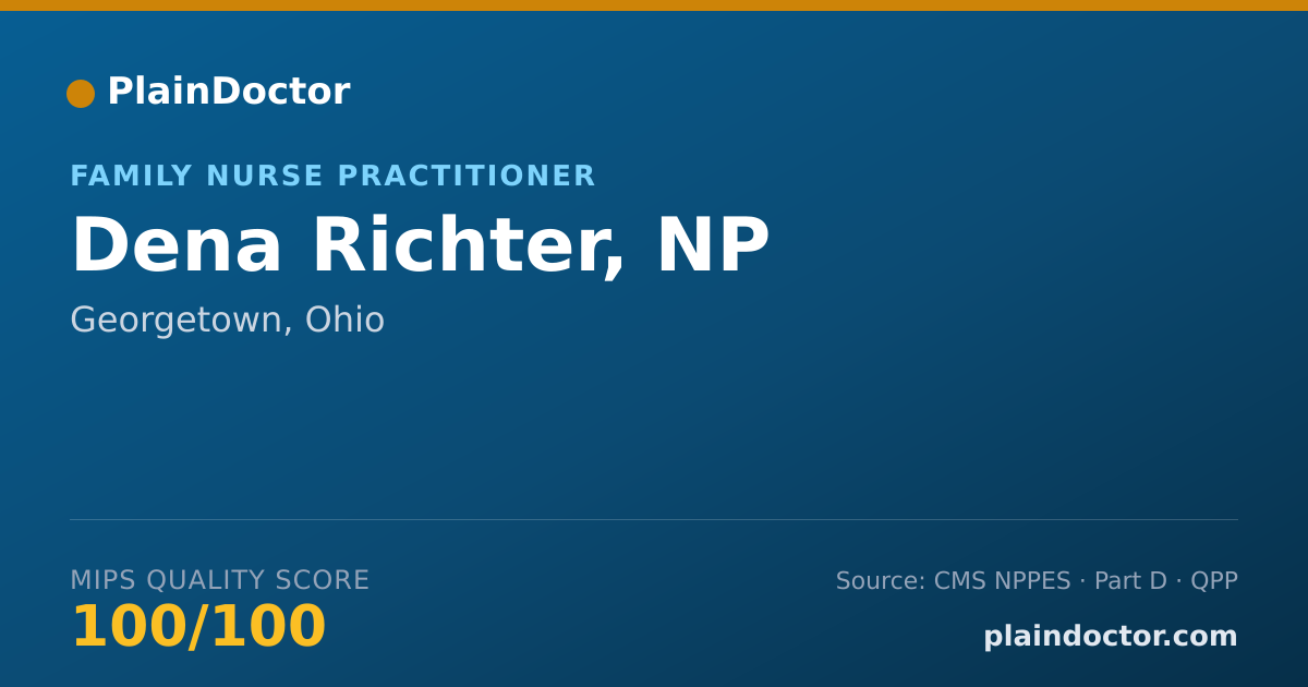 Shareable card for Dena Richter, NP - Adult Health Nurse Practitioner, Georgetown, OH