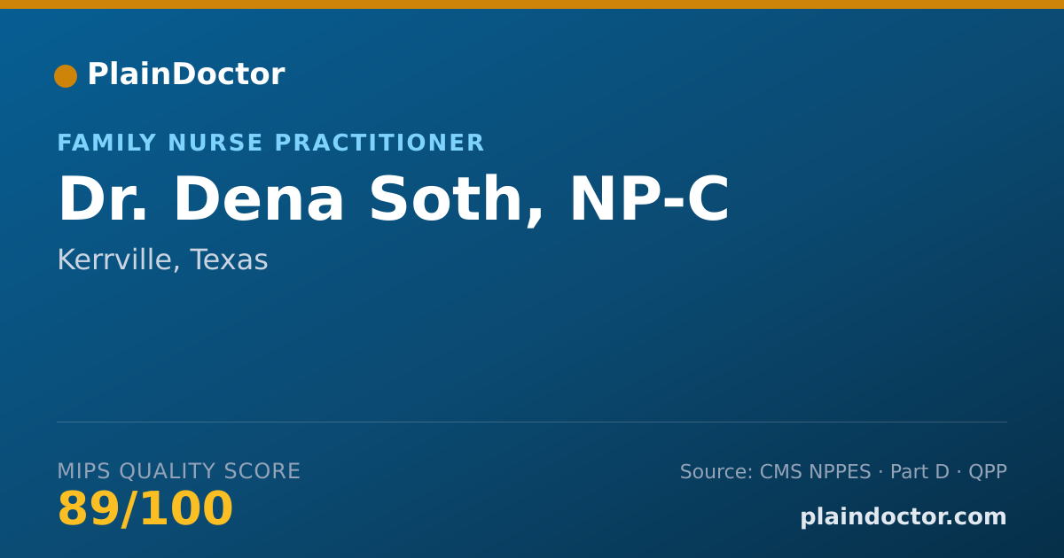 Shareable card for Dena Soth, NP-C - Family Nurse Practitioner, Kerrville, TX