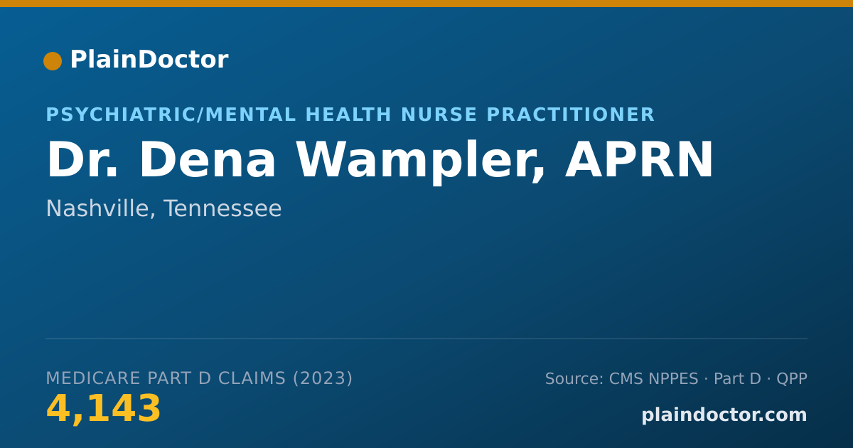 Shareable card for Dena Wampler, APRN - Psychiatric/Mental Health Nurse Practitioner, Nashville, TN