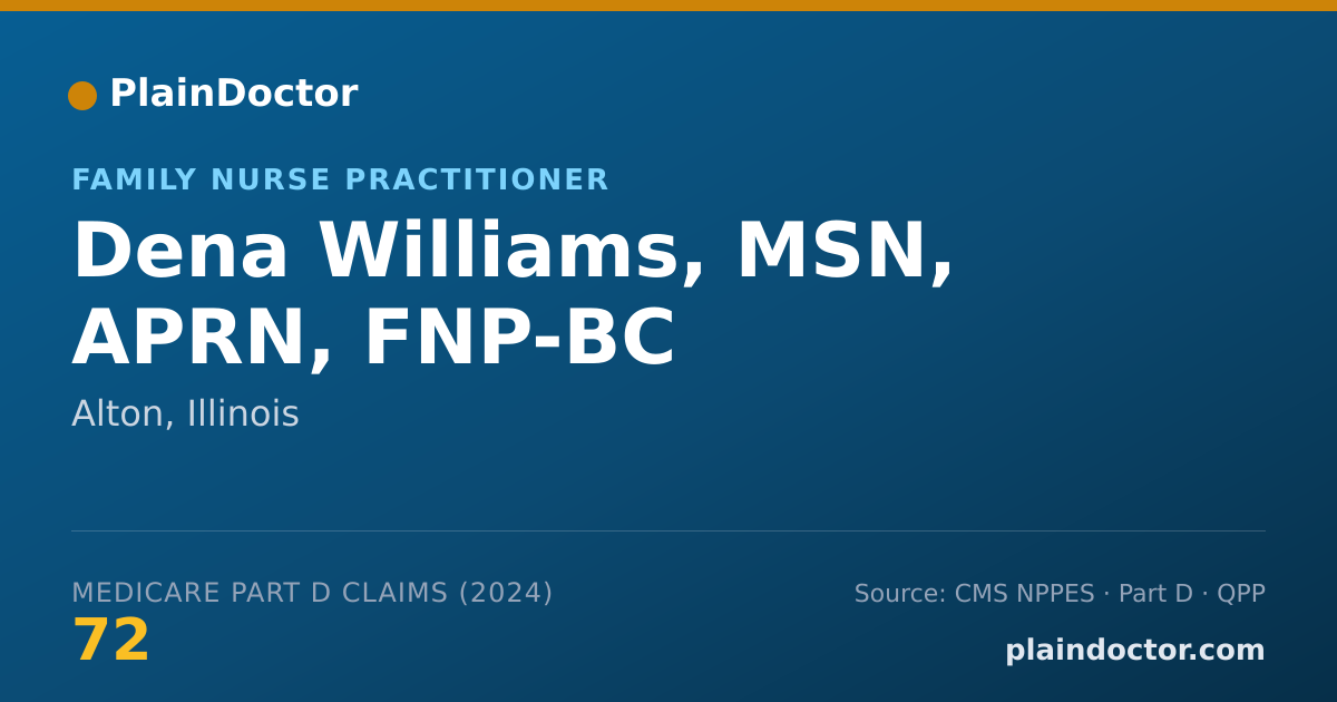 Shareable card for Dena Williams, MSN, APRN, FNP-BC - Family Nurse Practitioner, Alton, IL