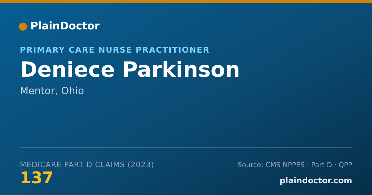 Shareable card for Deniece Parkinson - Primary Care Nurse Practitioner, Mentor, OH