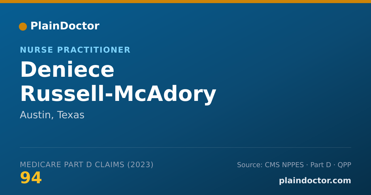 Shareable card for Deniece Russell-McAdory - Nurse Practitioner, Austin, TX