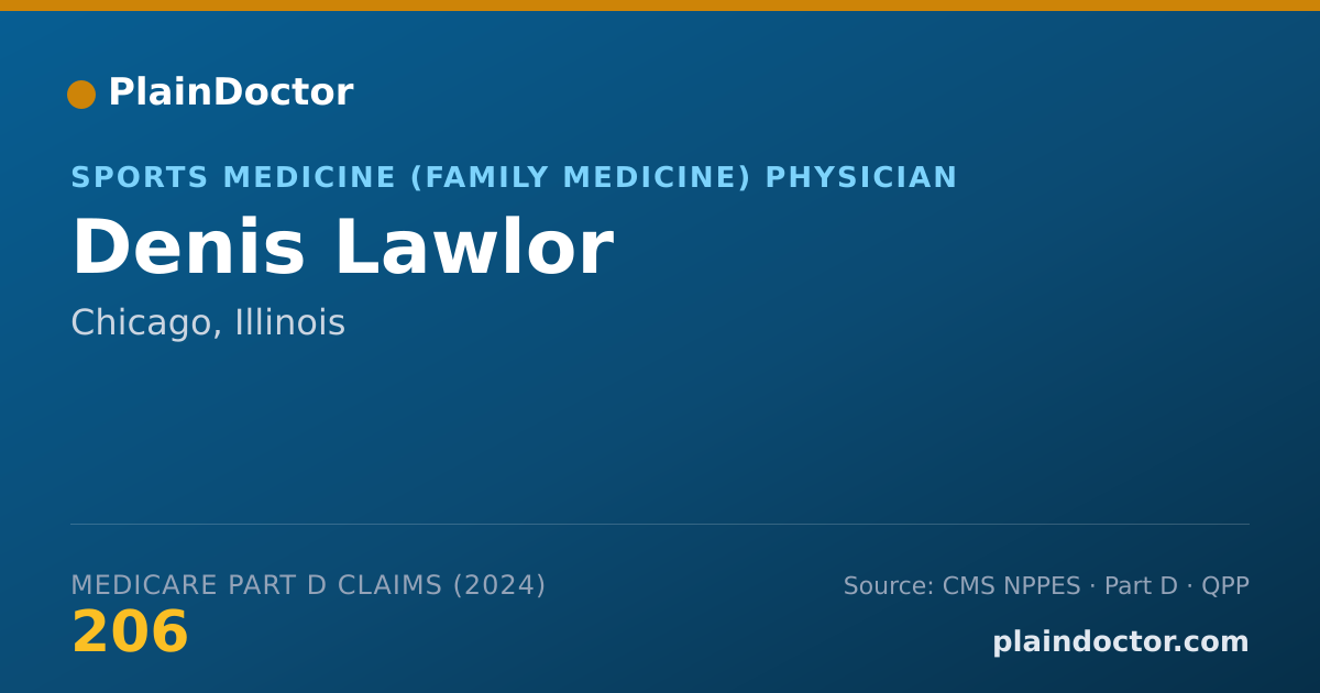 Shareable card for Denis Lawlor - Sports Medicine (Family Medicine) Physician, Chicago, IL