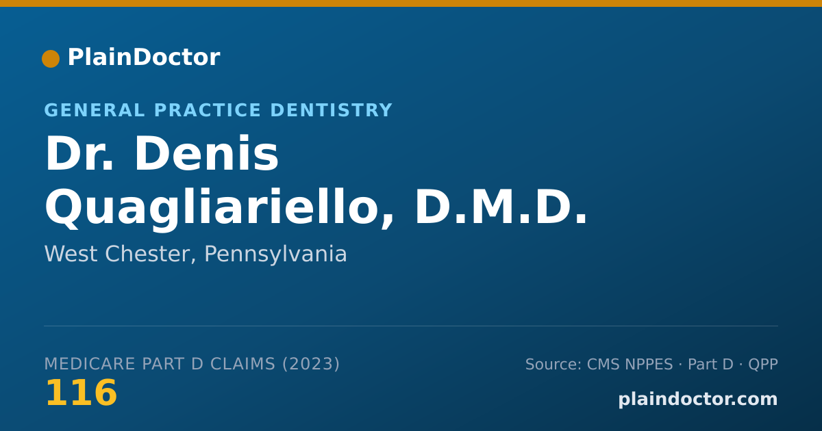 Shareable card for Denis Quagliariello, D.M.D. - General Practice Dentistry, West Chester, PA