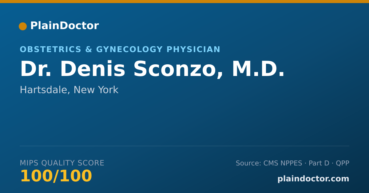 Shareable card for Denis Sconzo, M.D. - Obstetrics & Gynecology Physician, Hartsdale, NY