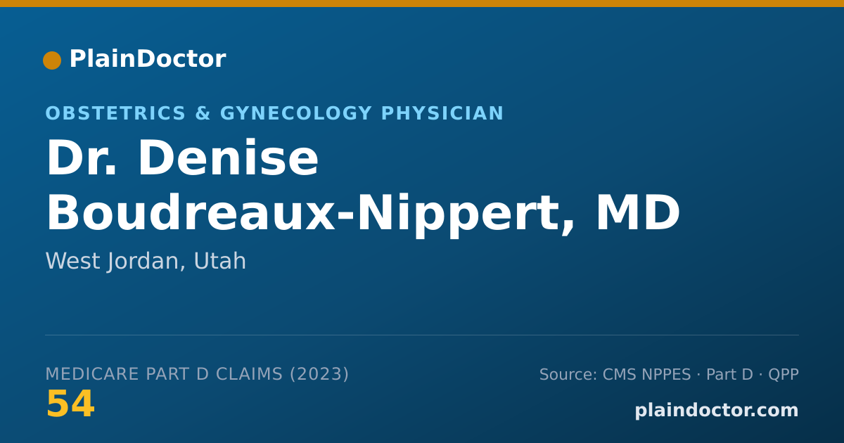 Shareable card for Denise Boudreaux-Nippert, MD - Obstetrics & Gynecology Physician, West Jordan, UT