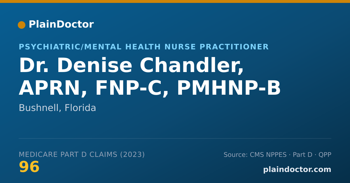 Shareable card for Denise Chandler, APRN, FNP-C, PMHNP-B - Psychiatric/Mental Health Nurse Practitioner, Bushnell, FL