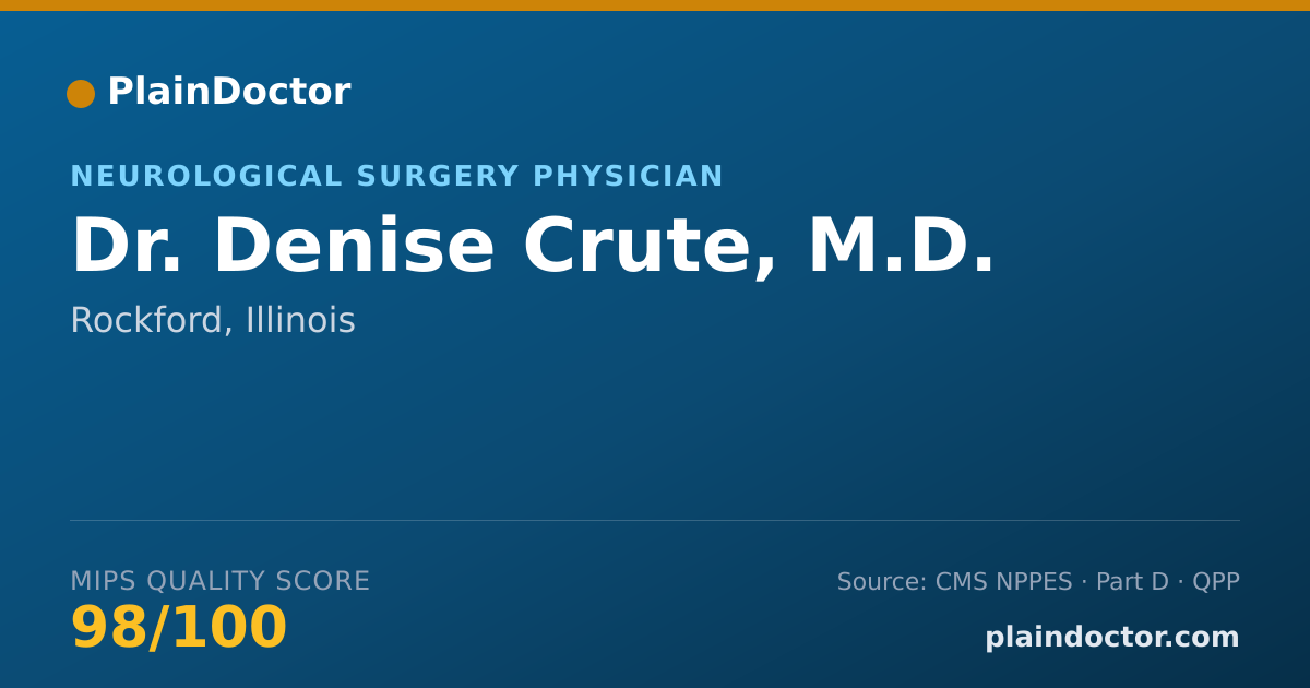 Shareable card for Denise Crute, M.D. - Neurological Surgery Physician, Rockford, IL