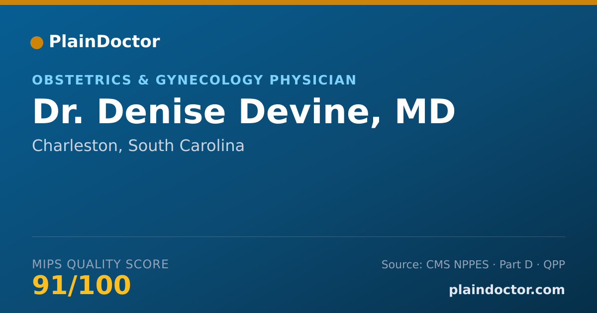 Shareable card for Denise Devine, MD - Obstetrics & Gynecology Physician, Charleston, SC