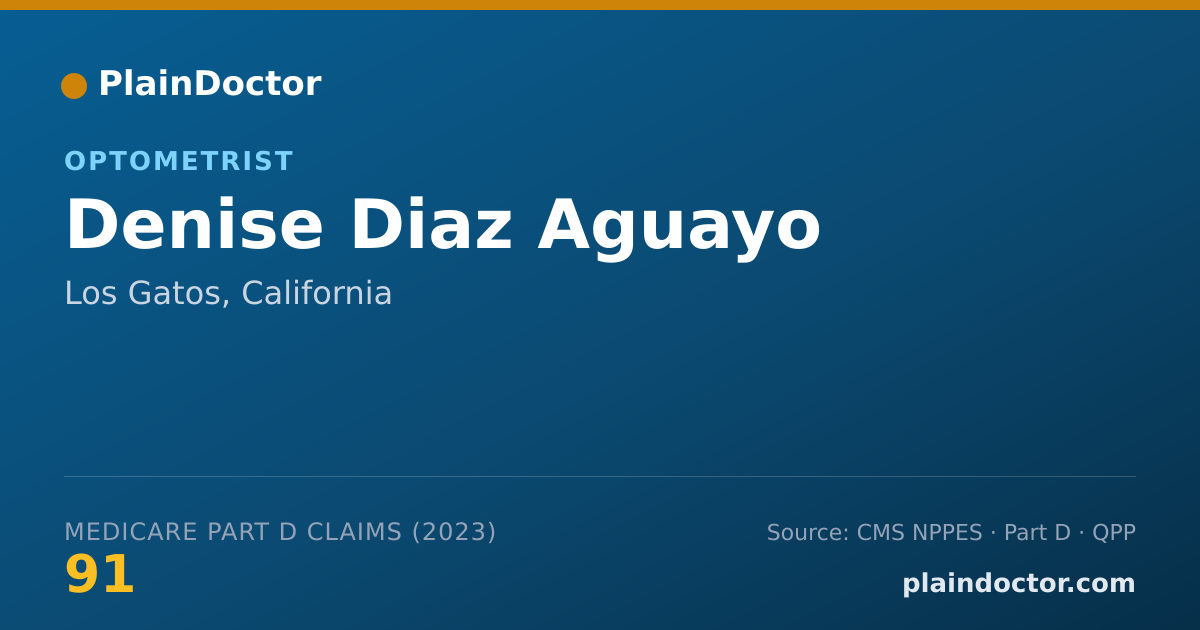 Shareable card for Denise Diaz Aguayo - Optometrist, Los Gatos, CA