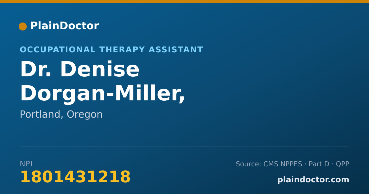 Shareable card for Denise Dorgan-Miller, C.O.T.A./L. - Occupational Therapy Assistant, Portland, OR