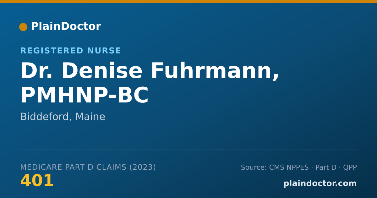 Shareable card for Denise Fuhrmann, PMHNP-BC - Registered Nurse, Biddeford, ME