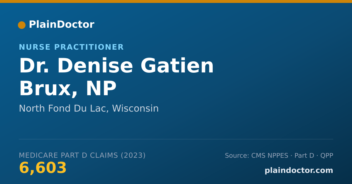 Shareable card for Denise Gatien Brux, NP - Nurse Practitioner, North Fond Du Lac, WI