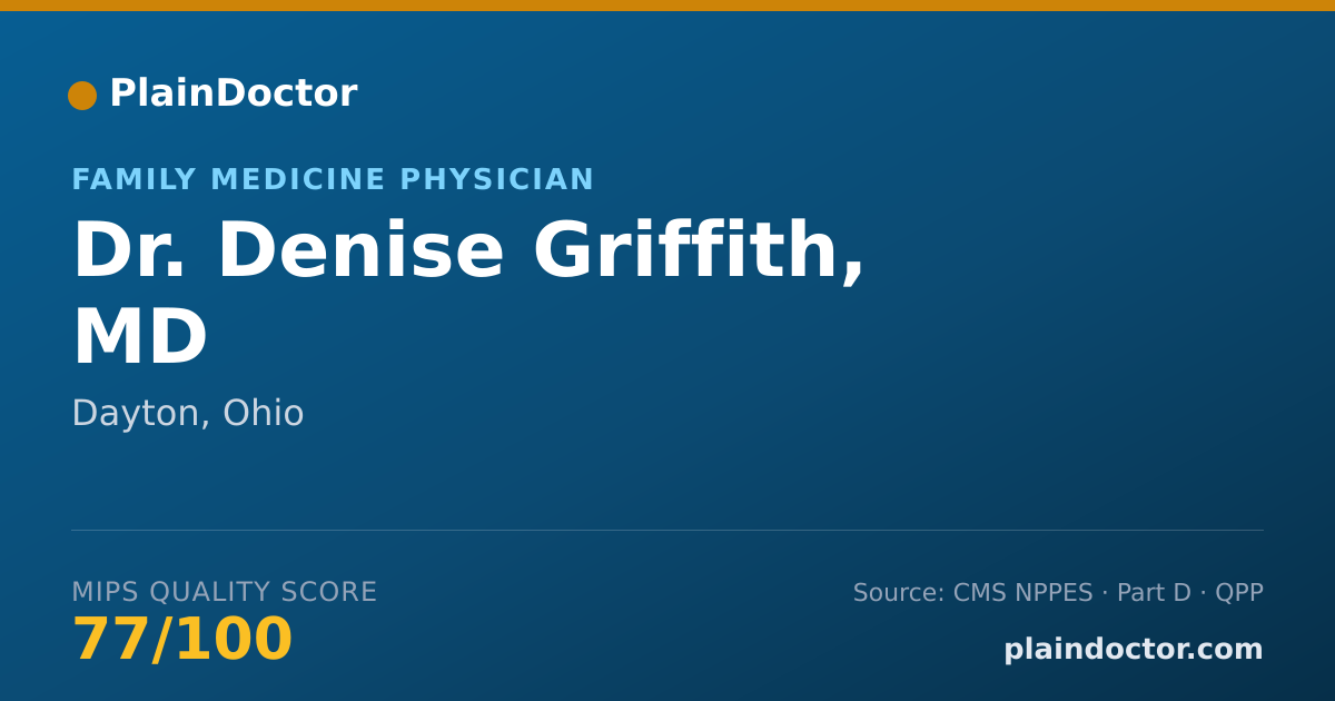 Shareable card for Denise Griffith, MD - Family Medicine Physician, Dayton, OH