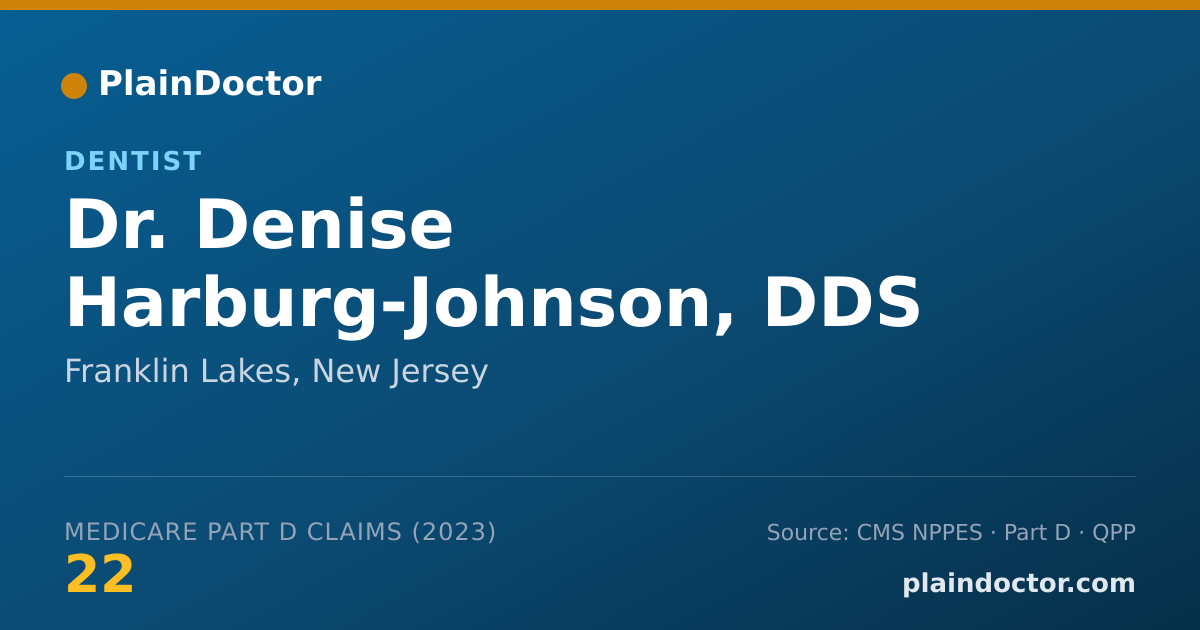 Shareable card for Denise Harburg-Johnson, DDS - Dentist, Franklin Lakes, NJ