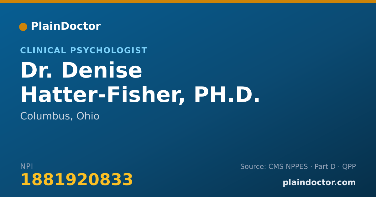 Shareable card for Denise Hatter-Fisher, PH.D. - Clinical Psychologist, Columbus, OH