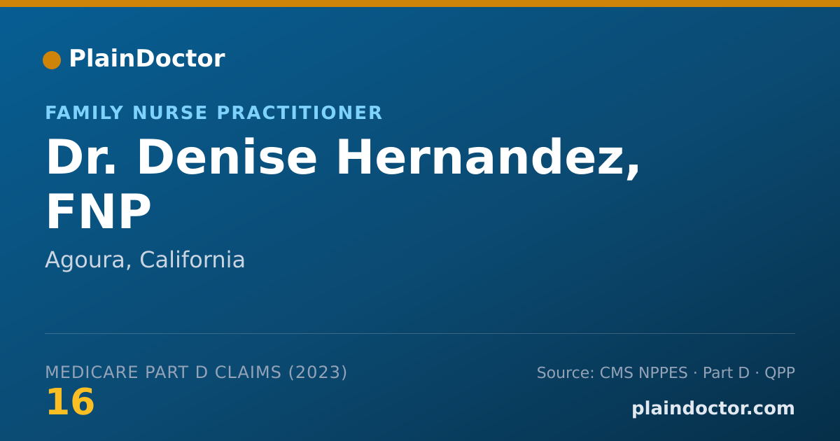 Shareable card for Denise Hernandez, FNP - Family Nurse Practitioner, Agoura, CA