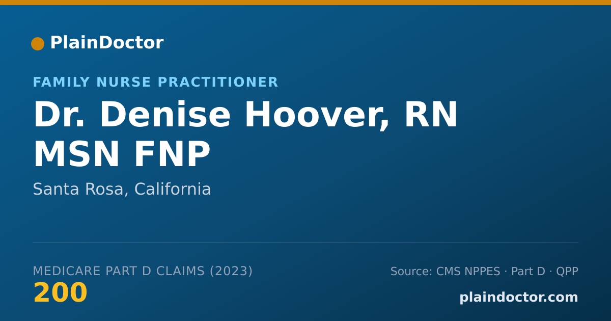 Shareable card for Denise Hoover, RN MSN FNP - Family Nurse Practitioner, Santa Rosa, CA
