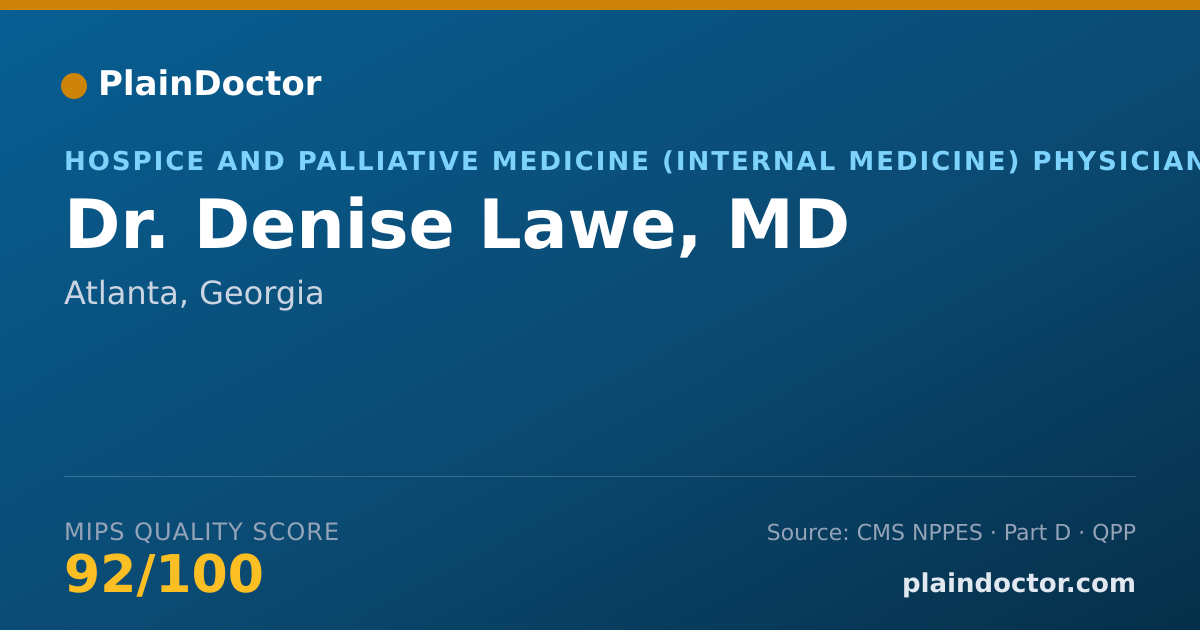Shareable card for Denise Lawe, MD - Emergency Medicine Physician, Atlanta, GA