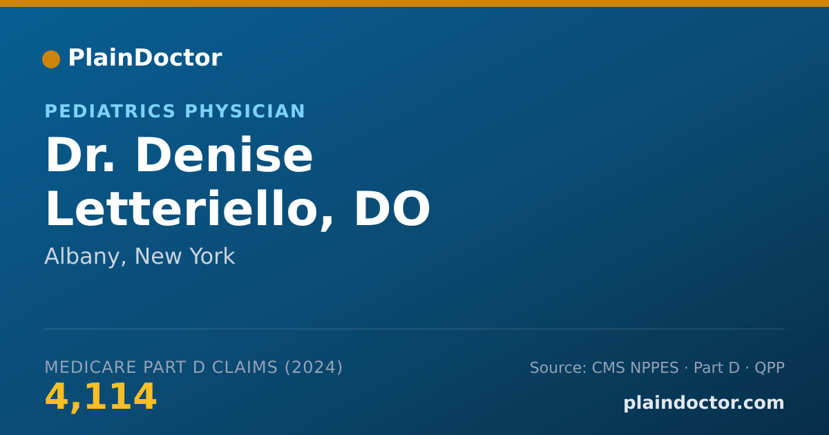 Shareable card for Denise Letteriello, DO - Pediatrics Physician, Albany, NY