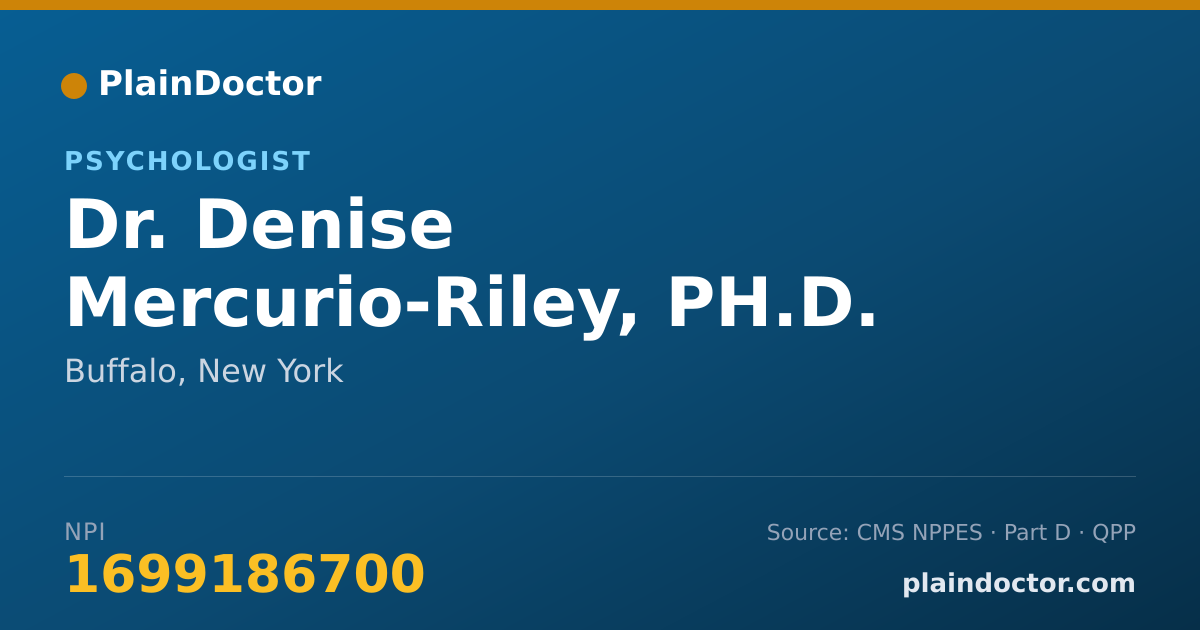Shareable card for Denise Mercurio-Riley, PH.D. - Psychologist, Buffalo, NY