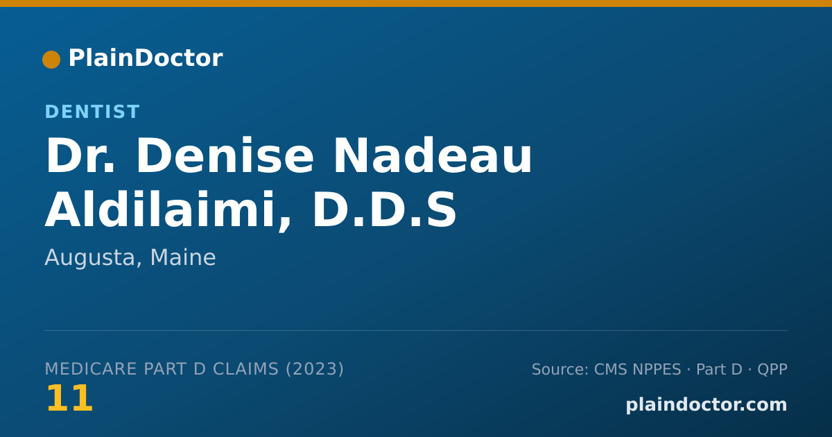 Shareable card for Denise Nadeau Aldilaimi, D.D.S - Dentist, Augusta, ME