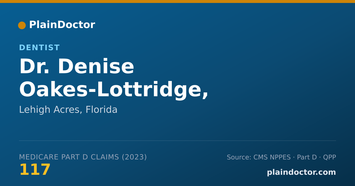 Shareable card for Denise Oakes-Lottridge, D.M.D. - Dentist, Lehigh Acres, FL