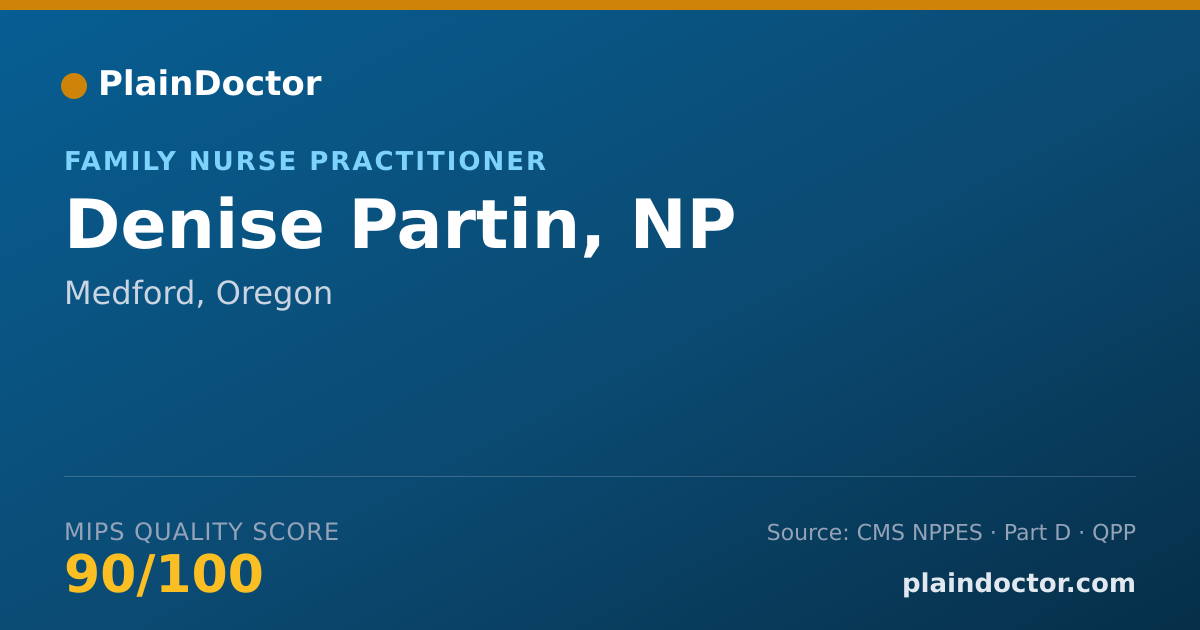 Shareable card for Denise Partin, NP - Family Nurse Practitioner, Medford, OR