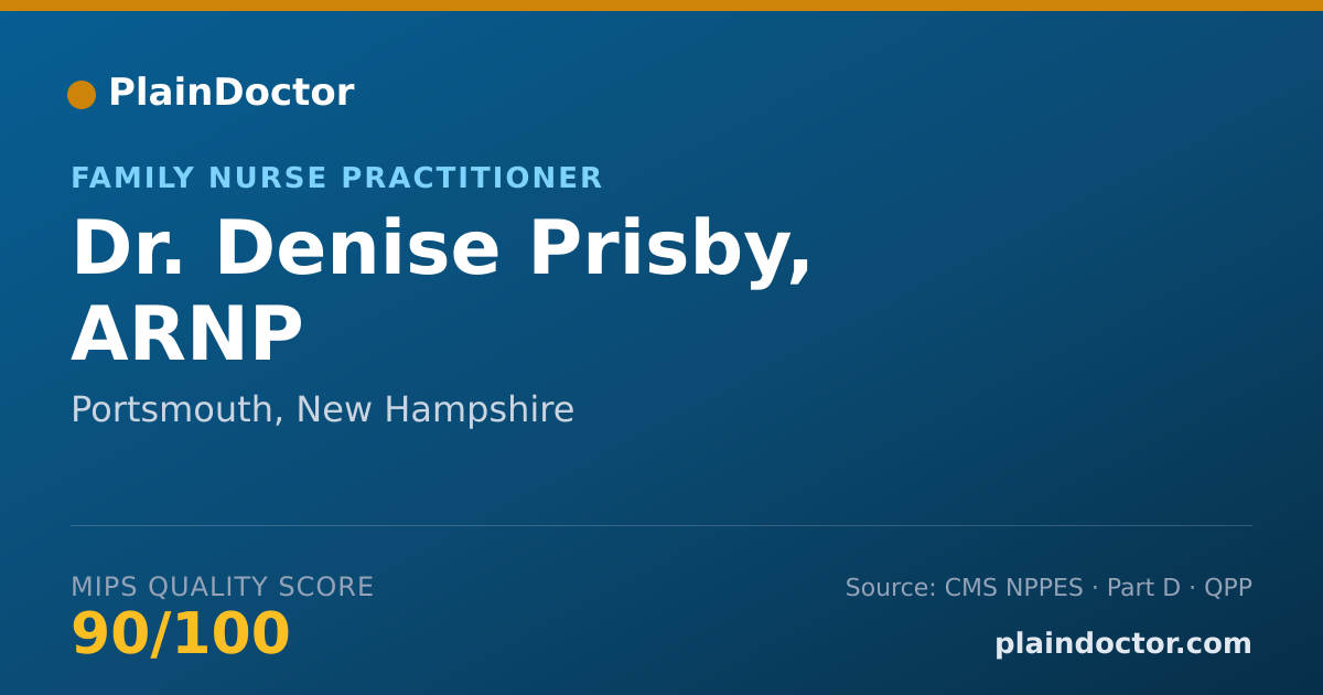 Shareable card for Denise Prisby, ARNP - Family Nurse Practitioner, Portsmouth, NH