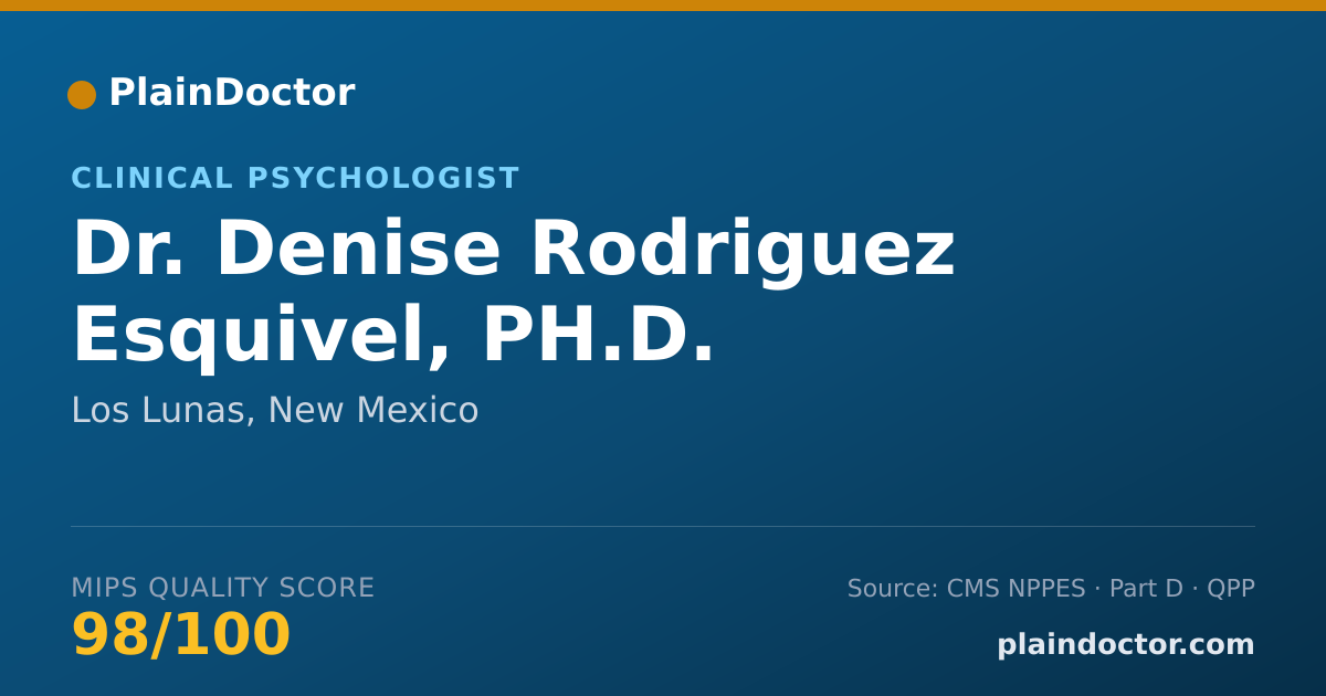 Shareable card for Denise Rodriguez Esquivel, PH.D. - Clinical Psychologist, Los Lunas, NM