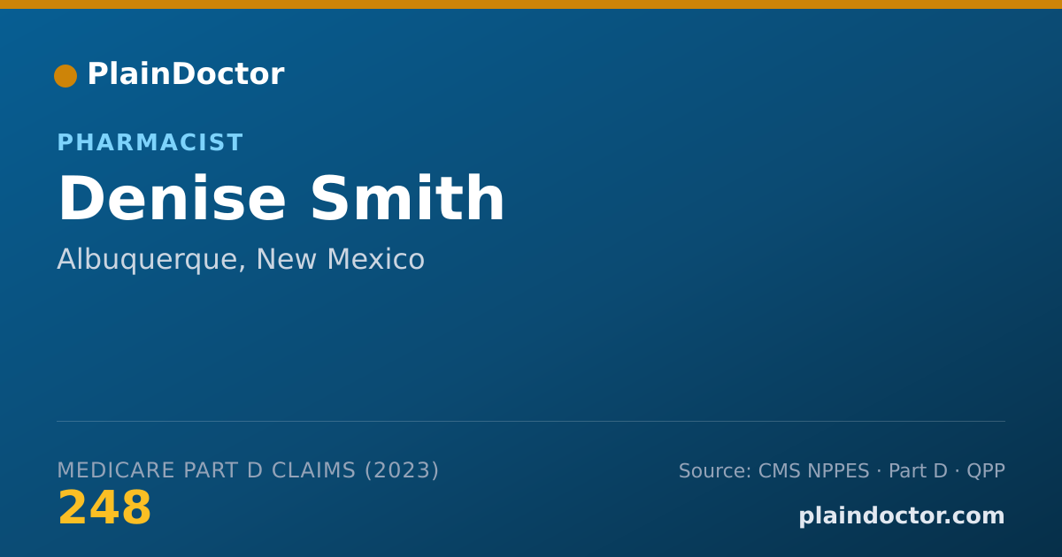 Shareable card for Denise Smith - Pharmacist, Albuquerque, NM