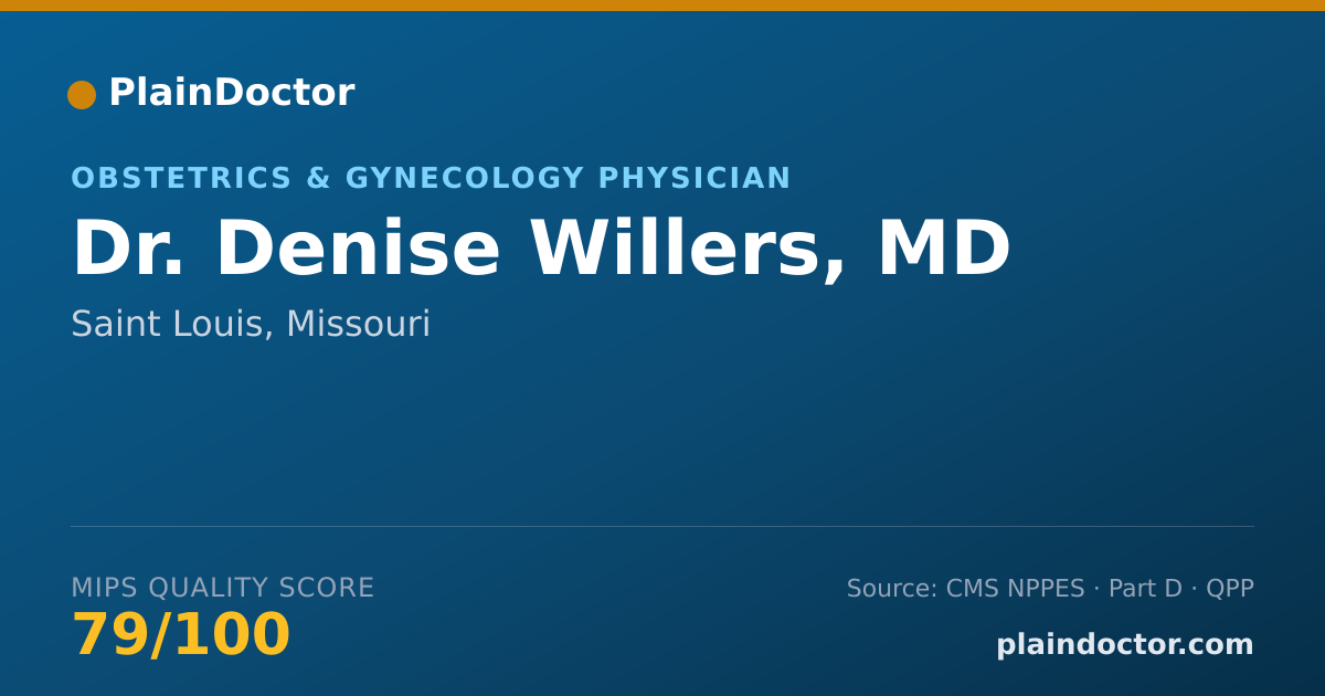 Shareable card for Denise Willers, MD - Obstetrics & Gynecology Physician, Saint Louis, MO