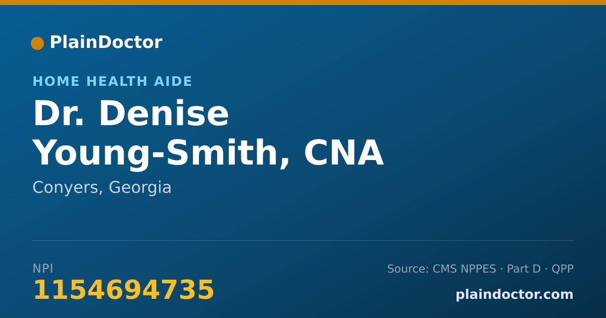 Shareable card for Denise Young-Smith, CNA - Home Health Aide, Conyers, GA
